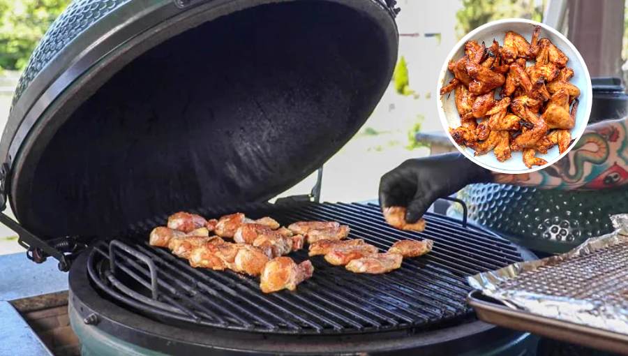 big green egg chicken wings direct or indirect