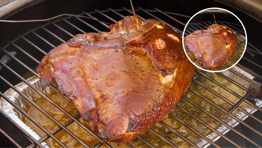 big green egg turkey breast up or down