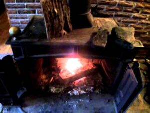 Burning Coal in a Wood Stove